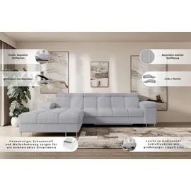 altdecor Ecksofa Cord mit Schlaffunktion 2-Sitzer Grün