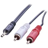 Lindy Audiokabel 2x RCA-Stecker - 3,5mm Klinken-Stecker 5,0m (35683)