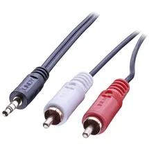 Lindy Audiokabel 2x RCA-Stecker - 3,5mm Klinken-Stecker 5,0m (35683)