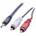 Lindy Audiokabel 2x RCA-Stecker - 3,5mm Klinken-Stecker 5,0m (35683)