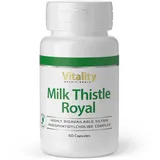 Mariendistel Kapseln Hochdosiert, Milk Thistle Royal 160 mg, Bioverfügbarkeit, Patentierter Extrakt mit Silybine 59,2 mg, 60 Kapseln, Vegan. Vitality Nutritionals by VitaminExpress