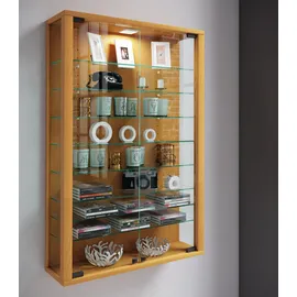 VCM Glasvitrine hängend Vitrine Glas mit ESG-Sicherheitsglas Maße: H. 91 x B. 59 x T. 18 cm Hängevitrine Glas Modern und platzsparend Glas Vitrinenschrank - Vitrosa Mini