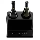 h.koenig Weinkühler LVX28, 2 Flaschen, Weißwein, Rotwein, Rosé, Champagner, bis zu 9 cm Durchmesser, einstellbare Temperatur von 5 °C bis 18 °C, digitale Steuerung, thermoelektrisches System, 87 W