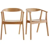 miliboo Skandinavische Stühle aus Holz (2er-Set) BAHIA