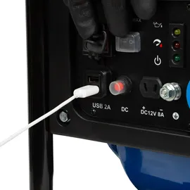 Eberth 3200W Inverter Stromerzeuger leise, 7 Ps Benzinmotor, 4-Takt, 2x 230V 2x USB