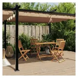 vidaXL Gartenpavillon mit Ausziehbarem Dach Taupe 3x6 m Aluminium