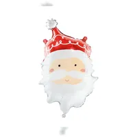 Partydeco Folienballon Weihnachtsmann 37 x 60 cm Rot/Weiß