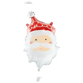 Partydeco Folienballon Weihnachtsmann 37 x 60 cm Rot/Weiß