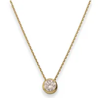 Schmuck Krone Goldkette Ankerkette diamantiert Solitär aus 585 Gelbgold 45cm, Gold 585 goldfarben