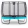 EXIT TOYS EXIT Elegant Premium Trampolin 214x366cm mit Deluxe Sicherheitsnetz - blau