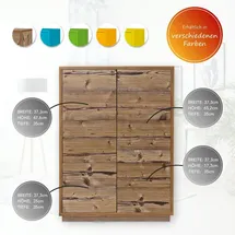 Aileenstore Highboard Eyecatcher Kommode mit Push-To-Open-System
