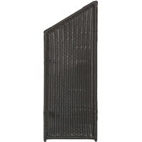 Plus Schrägelement Trend 55 x 140/110 cm schwarz Polyrattan