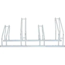 vidaXL Fahrradständer für 4 Fahrräder Freistehend Verzinkter Stahl