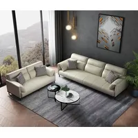 JVmoebel Sofa Modern Sofa Luxuriöse Wohnzimmer Sofagarnitur 3+2 Set Garnitur Leder, 2 Teile, Made in Europa weiß