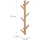 Relaxdays Wandgarderobe Bambus Natur