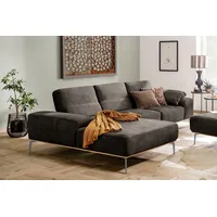 W.Schillig Eckcouch Leder 3-Sitzer Grau