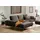 W.Schillig Eckcouch Leder 3-Sitzer Grau