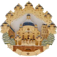Hti-Living Fensterbild Kirche mit Sternensinger beige