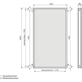 Vaillant Solar-Flachkollektor VFK 155/2 V