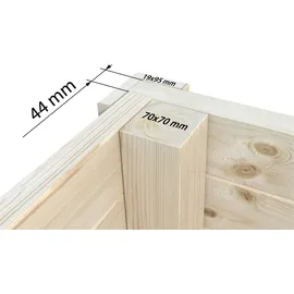 Palmako Gartenhaus Amanda 7,12 x 3,40 m Grau