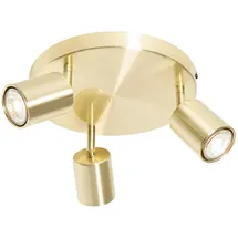 QAZQA Moderne Deckenleuchte Messing verstellbar rund 3 Lichter - Java