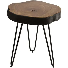 Wohnling Beistelltisch Braun Sheesham 35 x 46 cm