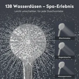 doporro Badewannenarmatur Thermostat Silber