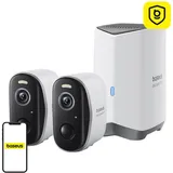 Baseus N1 Plus 2K 2-Cam Kit S0TY002131 WLAN IP-Überwachungs-Set 2er Set 2304 x 1296 Pixel