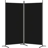 vidaXL Paravent Schwarz 175x180 cm Stoff