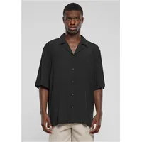 URBAN CLASSICS Loose Viscose Kurzarmhemd - Black - L