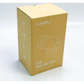 lqwell Beamer Projektor, unterstützt BT5.0 mit 11.0 Android OS, Automatische Trapezkorrektur, 130-Zoll-Display, 4K Heimkino, hdmi, Weiß