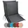 sunnypillow Niedriglehner Auflage 100 x 50 x 9 cm grau 2-tlg.