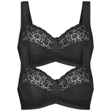 Anita 2er Pack Entlastungs BH Havanna in Schwarz | Gr.: 115C