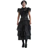 Chaks Kostüm Wednesday Damen | Ballkleid Rabenball Schwarz - Addams Family M