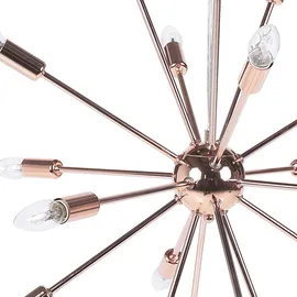 Beliani Hängeleuchte Kupfer 18-flammig MAGUSE