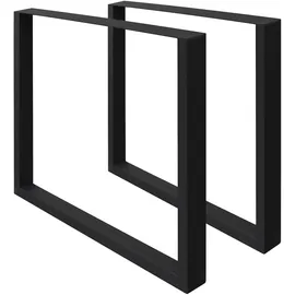 ECD Germany Tischbeine 70 x 72 cm Schwarz