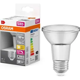 Osram LED Reflektorlampe mit E27 6,4W ersetzt 50W Warmweiß