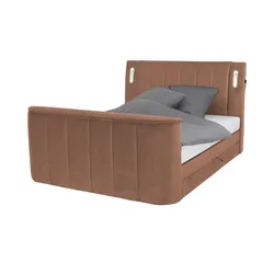 Boxspringbett  Hertfordshire ¦ orange ¦ Maße (cm): B: 186 H: 126