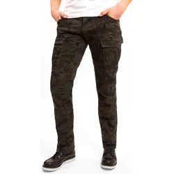 John Doe Stroker XTM, Cargohose - Schwarz/Dunkelgrün (Camouflage) - 30/34