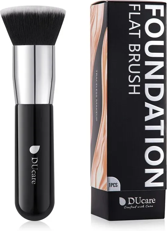 DUcare Flacher Foundation-Pinsel – Schwarzer Griff