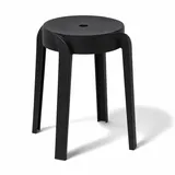 Mojawo Hocker Kunststoff 34 x 45 x 34 cm Schwarz