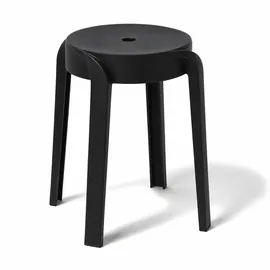 Mojawo Hocker Kunststoff 34 x 45 x 34 cm Schwarz