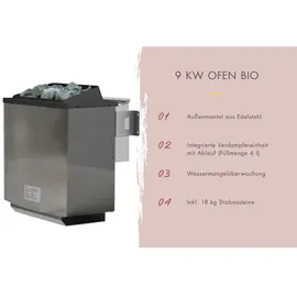 Karibu Bio-Kombiofen 9 kW + Huum WLAN Steuergerät