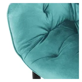 ML-Design 6er Set Petrol, Küchenstuhl mit dickem Samtstoff