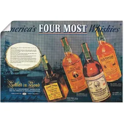 Artland Wandbild »Amerikanischer Whiskey, 1938«, Ausstellungsplakate, (1 St.), als Alubild, Outdoorbild, Poster in verschied. Größen Artland Farbe Bild(er): blau