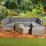 MuCoLa Polyrattan Lounge-Set braun