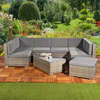 MuCoLa Polyrattan Lounge-Set braun