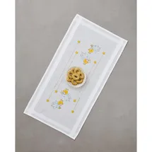 Permin Tischläufer Plattstich Stickpackung Ängel Stickbild gedruckt, Multifarbig