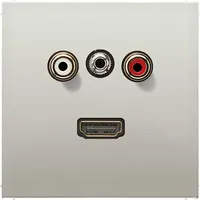 Jung MAES1082 Multimediaanschlusssystem Edelstahl