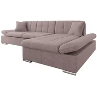 MIRJAN24 Ecksofa Malwi Premium, Polsterecke, L-Form Schlafsofa, Eckcouch mit Bettkasten (Farbe: Magni 206.11, Seite: Rechts) - Rosa